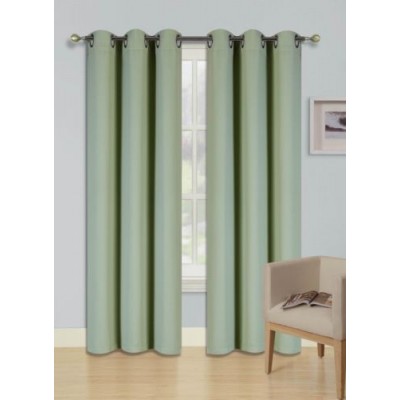 (K68) SAGE 2-Piece Indoor and Outdoor Thermal Sun Blocking Grommet Window Curtain Set, Two (2) Panels 35" x 63" Each   